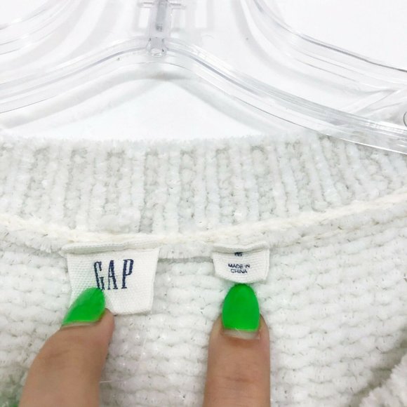 Gap Ivory Chenille Scoop Neck Pullover Sweater - Picture 6 of 7